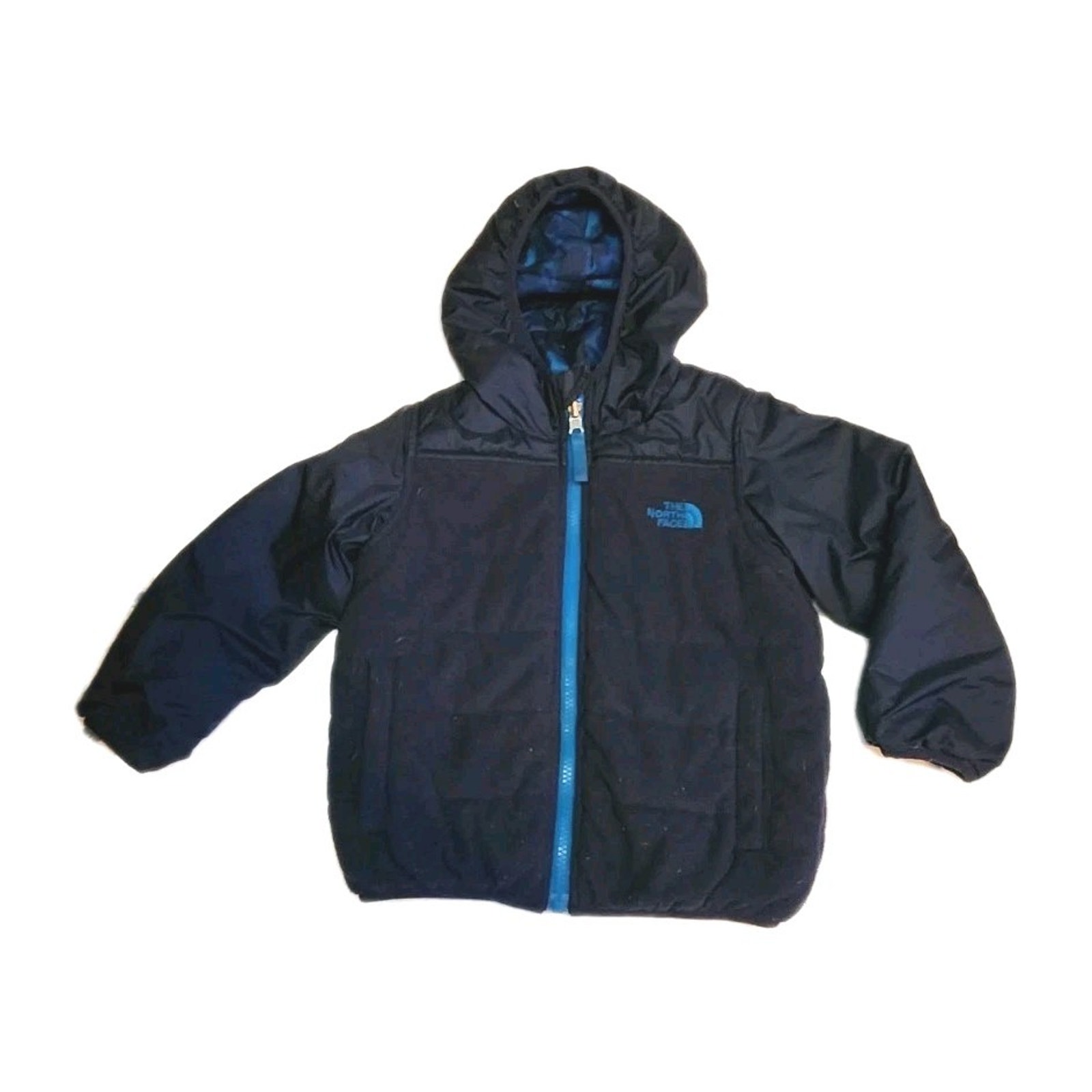 The North Face Kids' Toddler 4t Reversible Perrito Hooded Jacket Puffed Fleece